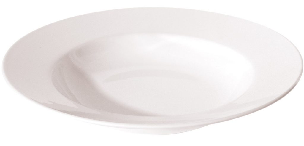 CLASSIC NEW BONE-ROUND RIM SOUP/PASTA PLATE (Note: Please specify order code for correct sizes/product when placing order)